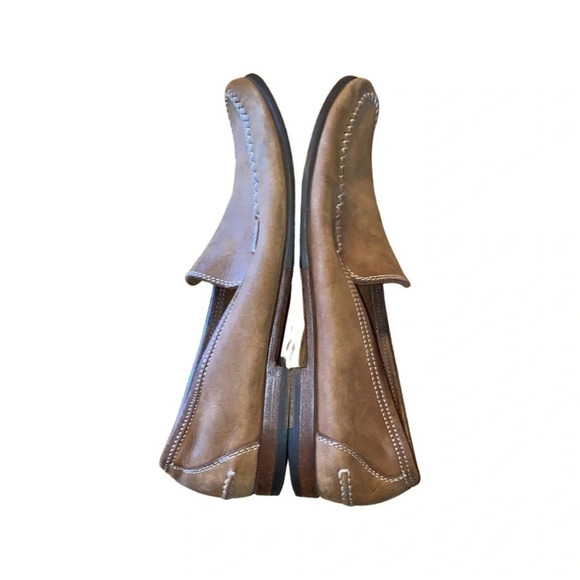 Salvatore Ferragamo Brown Leather Suede Loafers Size 8.5 AA - Picture 5 of 7